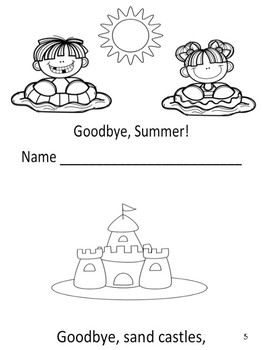 Goodbye summer mini book by michele mcguigan tpt