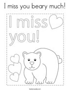 Miss you coloring pages