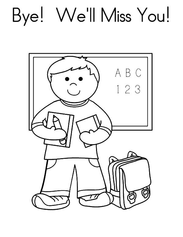 I miss you coloring pages kindergarten coloring pages kindergarten first day preschool coloring pages