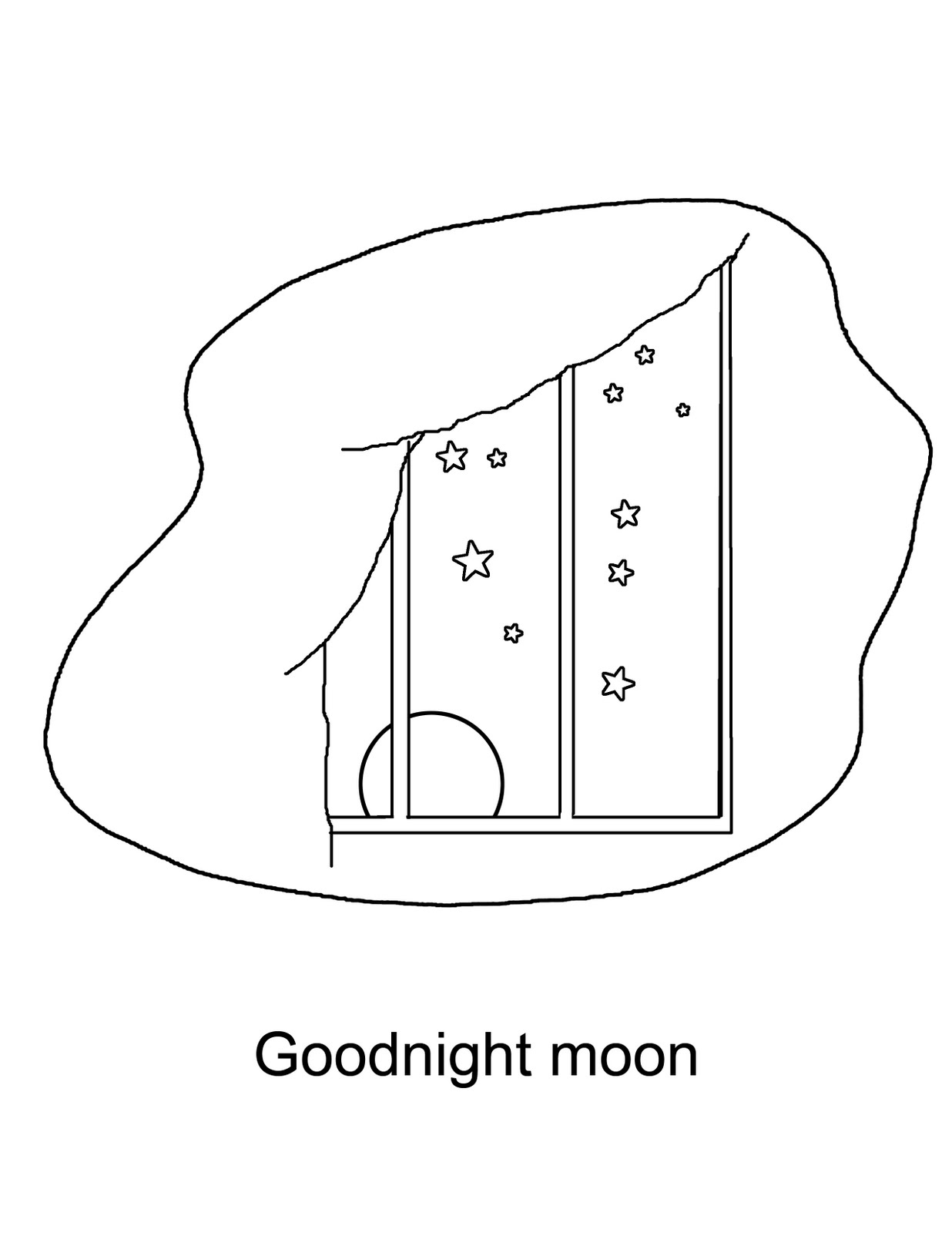 Krafty kidz center good night moon coloring page