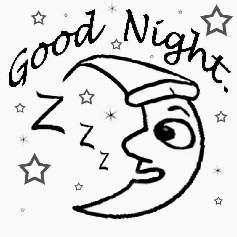 Good night moon coloring page