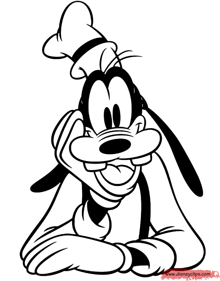 Goofy coloring pages