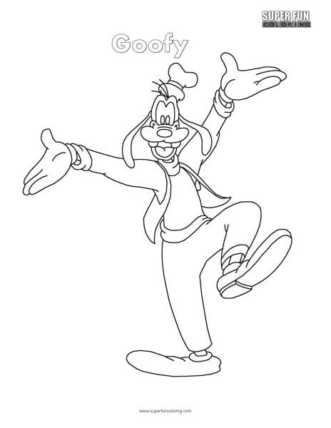 Goofy coloring page