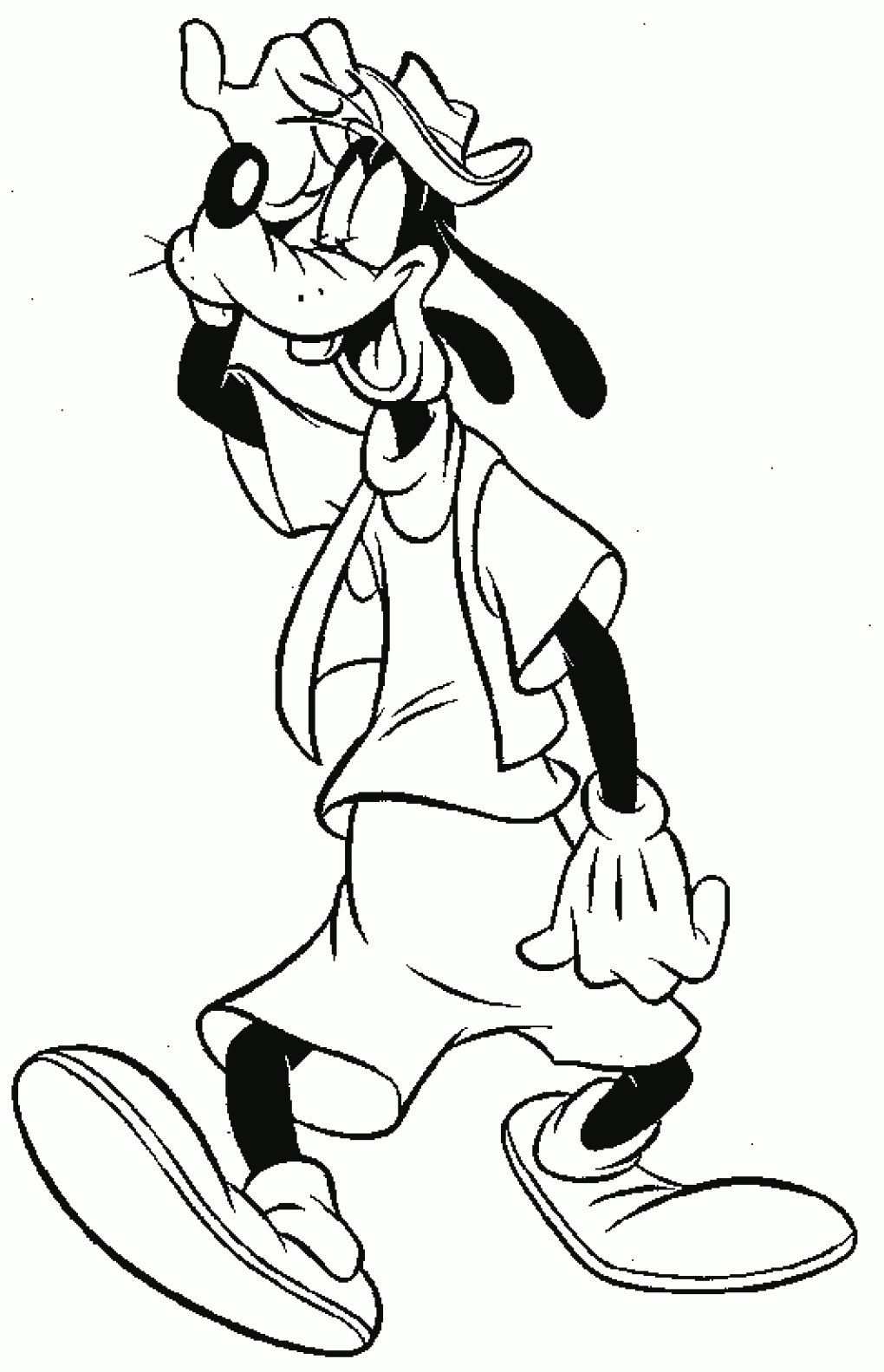 Free printable goofy coloring pages for kids