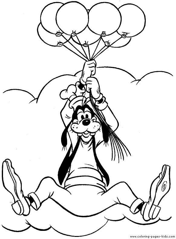 Goofy coloring pages