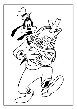 Printable goofy coloring pages for kids where creativity meets disney magic