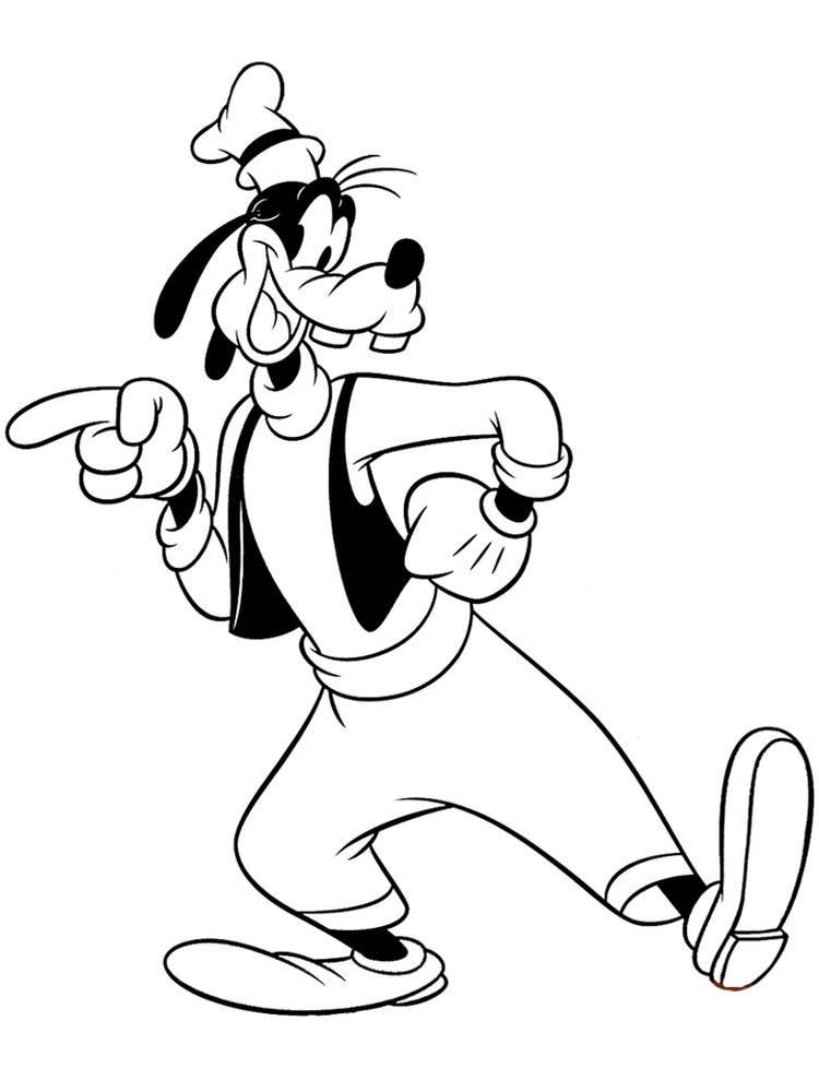 Goofy coloring pages printable for free download