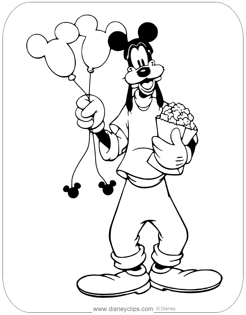 Free printable goofy coloring pages