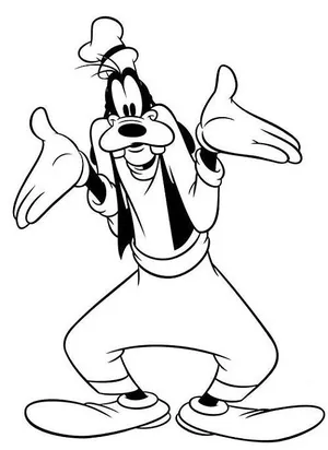 Goofy coloring pages