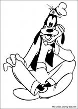 Goofy coloring pages on coloring