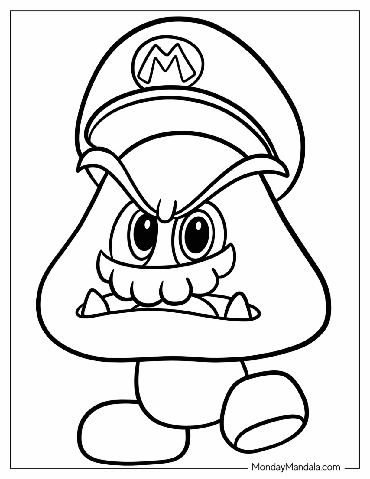 Goomba coloring pages free pdf printables