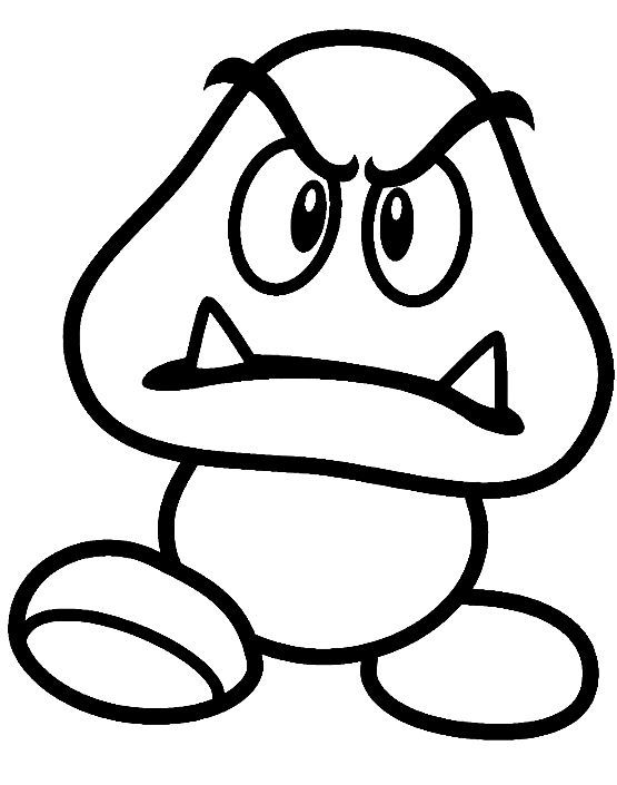 Paragoomba from super mario os coloring pages mario os super mario os super mario