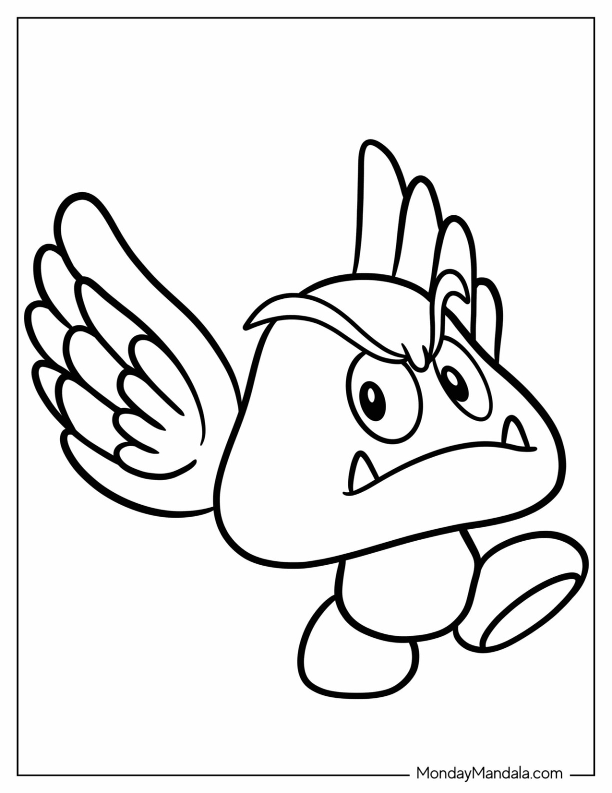 Goomba coloring pages free pdf printables