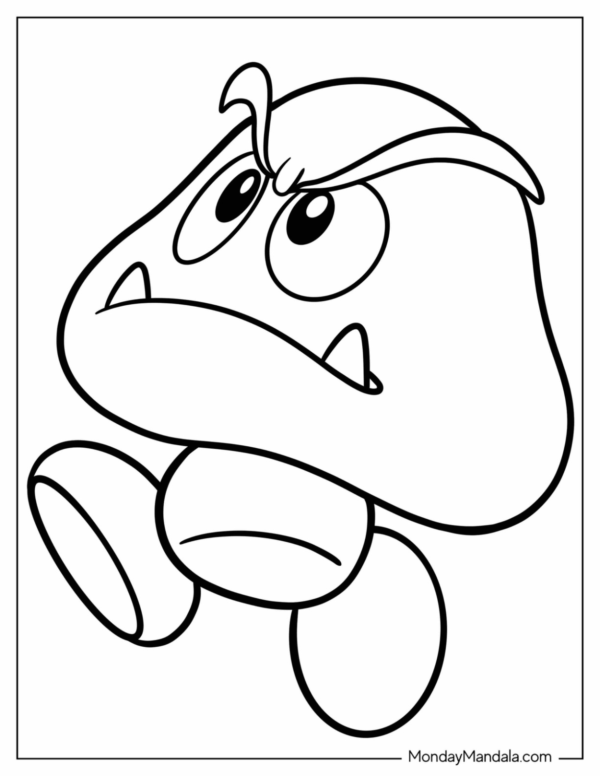 Goomba coloring pages free pdf printables