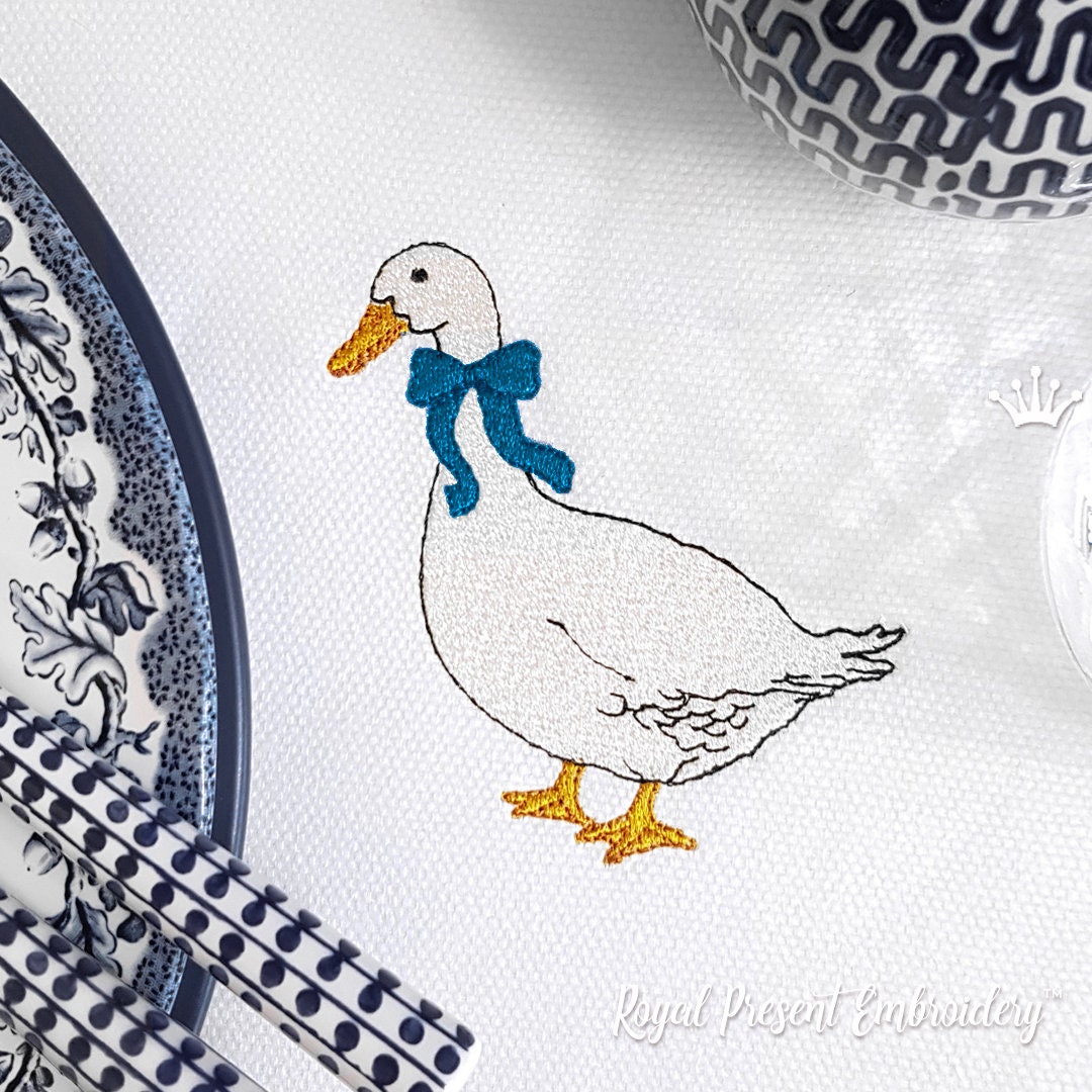 Goose embroidery