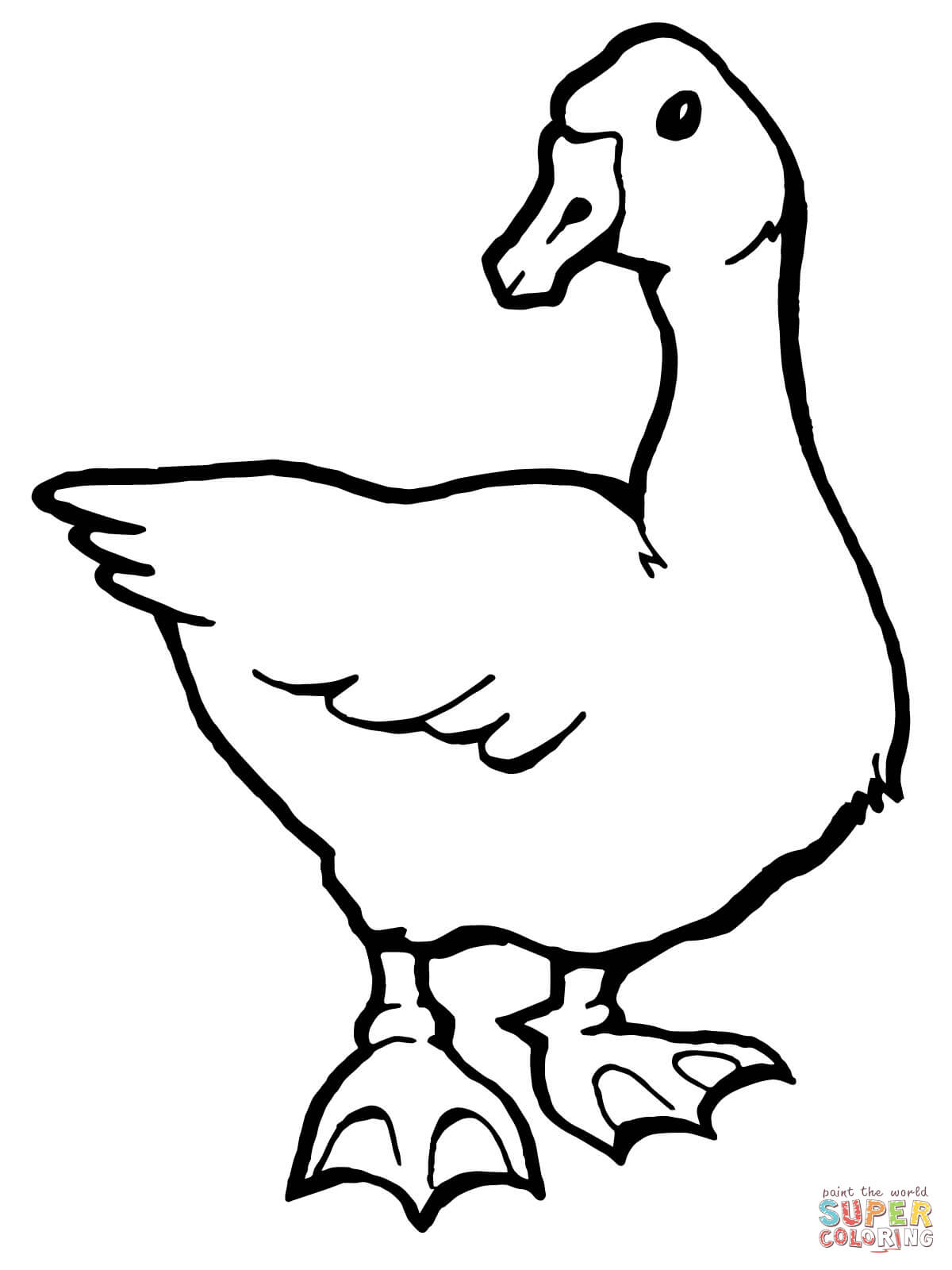 Goose coloring page free printable coloring pages