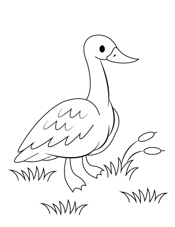 Printable goose coloring page