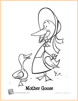 Mother goose free printable coloring page