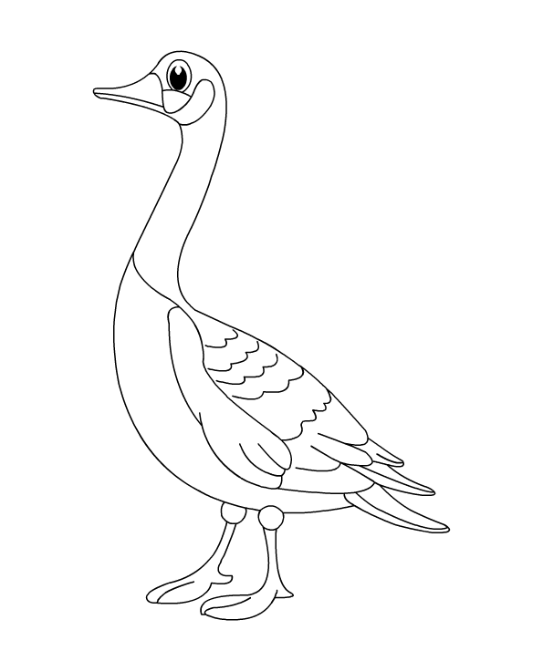 Printable coloring pages for kids color goose