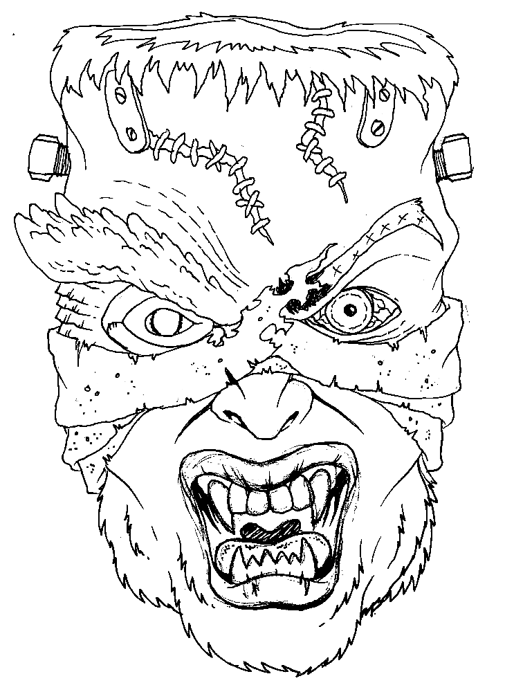 Horror coloring pages printable for free download