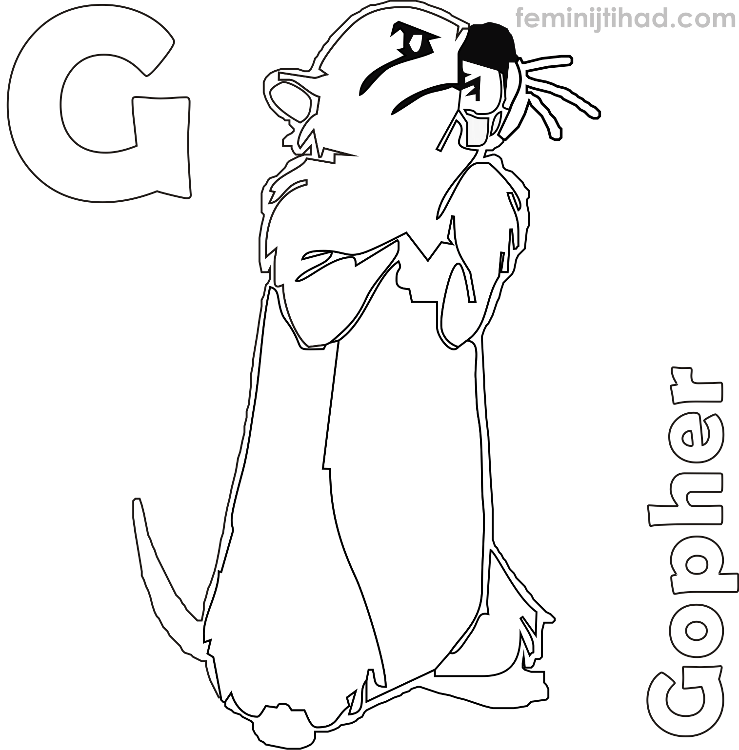 Free gopher coloring pages pdf