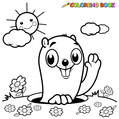 Gopher coloring page