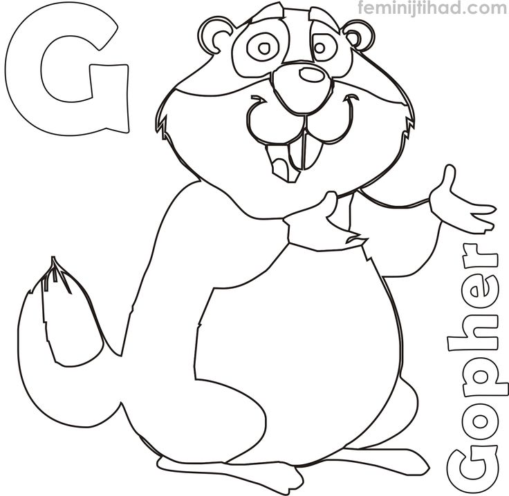 Free gopher coloring pages pdf