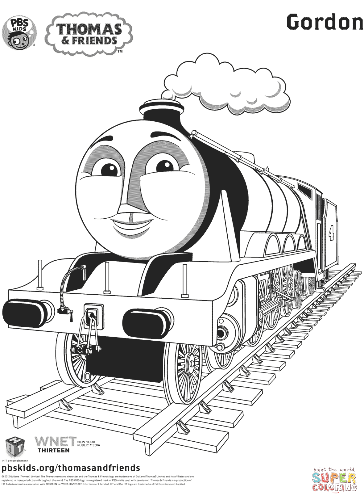 Gordon from thomas friends coloring page free printable coloring pages