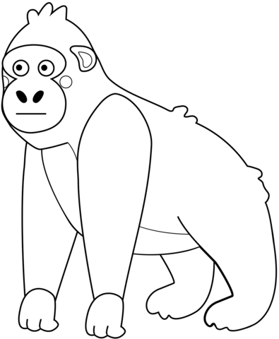 Gorillas coloring pages free coloring pages