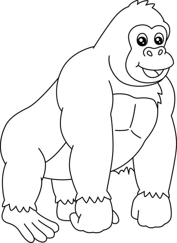 Download gorilla coloring page isolated for kids for free zoo animal coloring pages coloring pages animal coloring pages