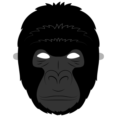 Gorilla mask template free printable papercraft templates