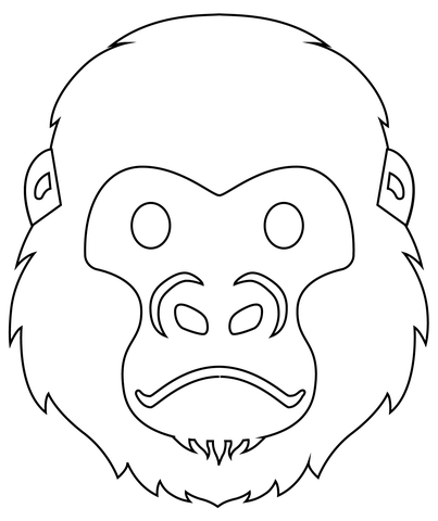 Gorilla emoji coloring page free printable coloring pages