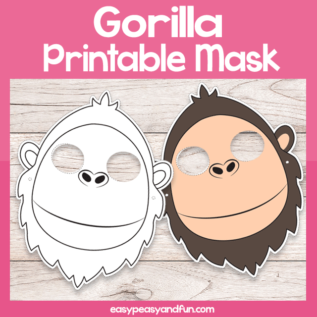 Printable gorilla mask template â easy peasy and fun hip