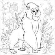 Gorillas coloring pages free coloring pages