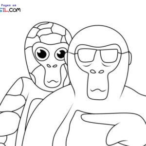 Gorilla tag coloring pages printable for free download