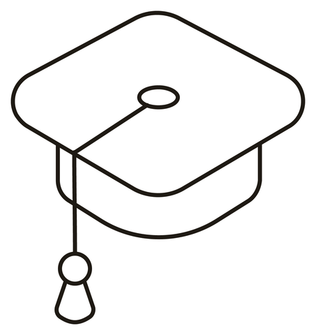 Dibujo de gorro de graduaciãn para colorear dibujos para colorear imprimir gratis