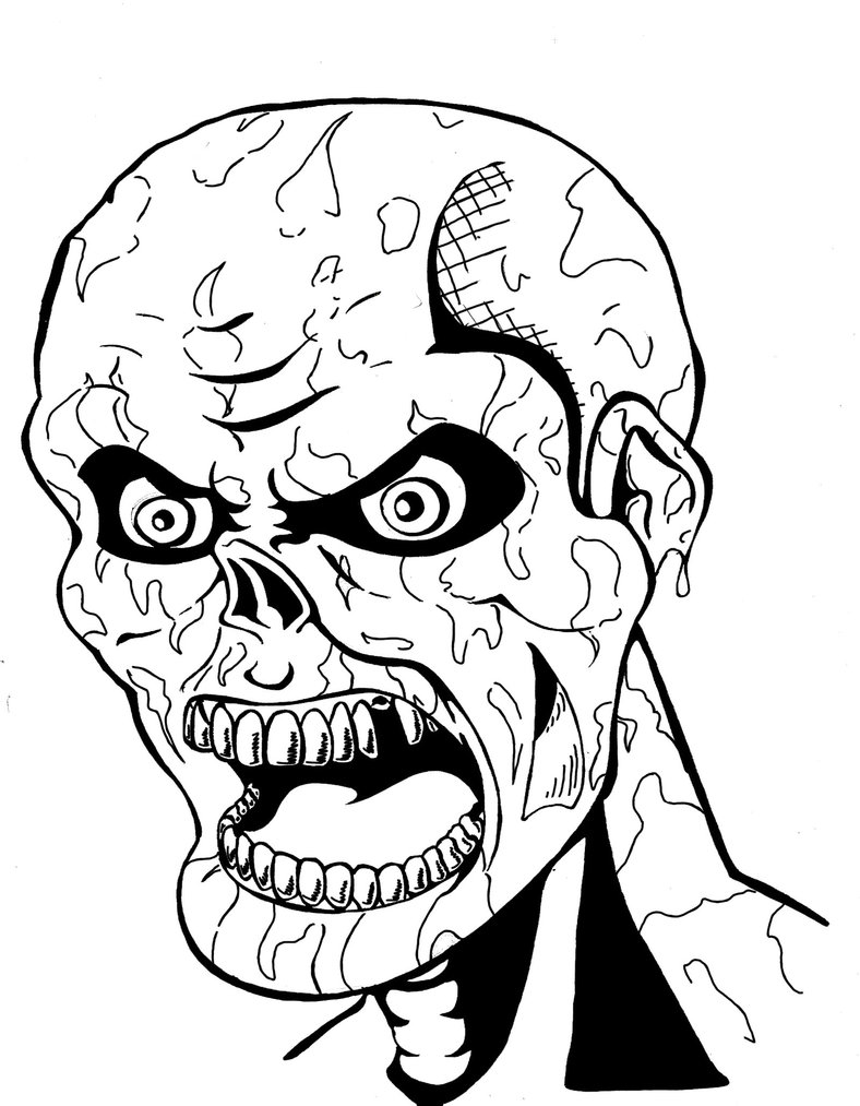 Scary coloring pages