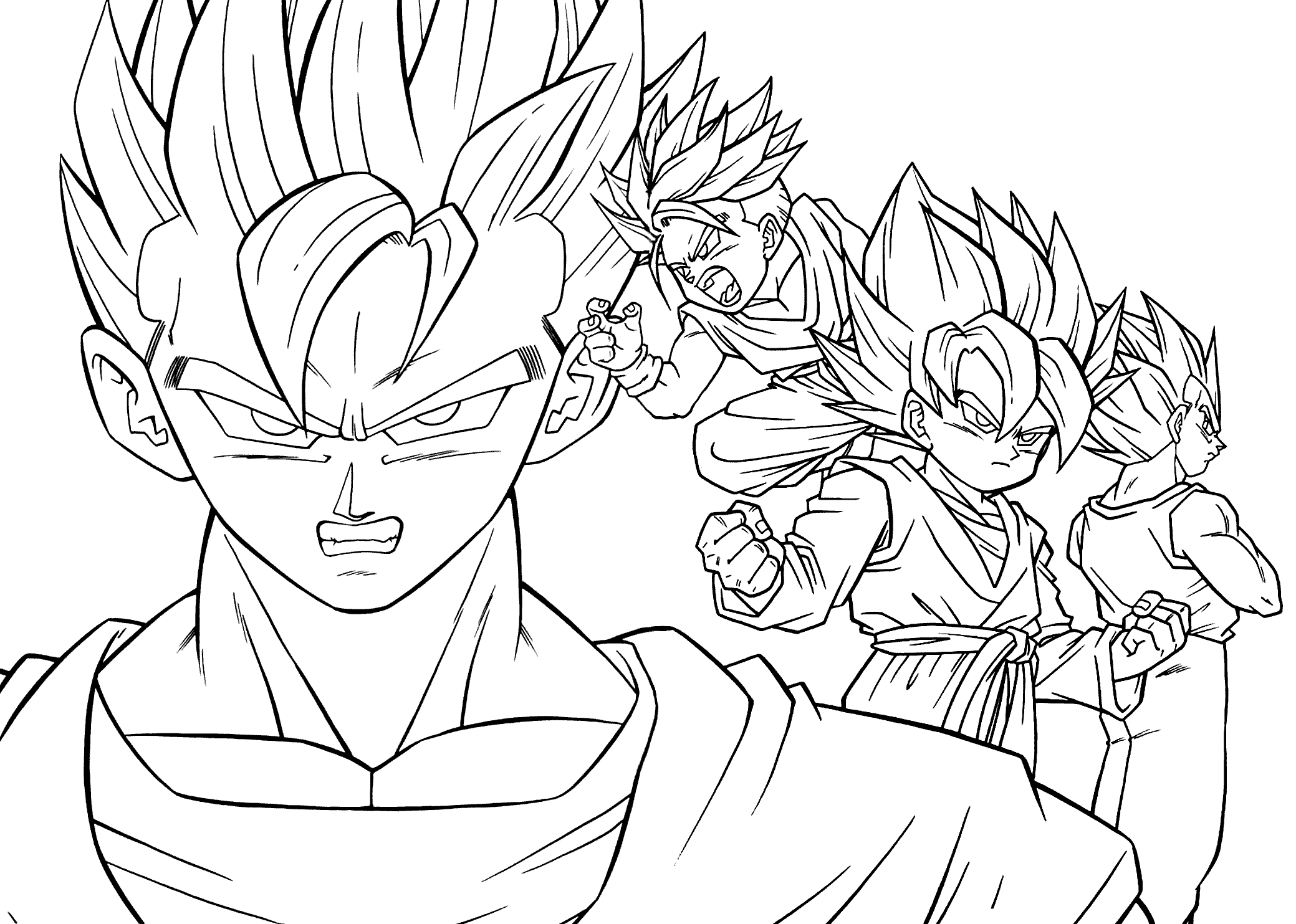 Goten dragon ball z anime coloring pages for kids printable free dragon coloring page super coloring pages manga coloring book