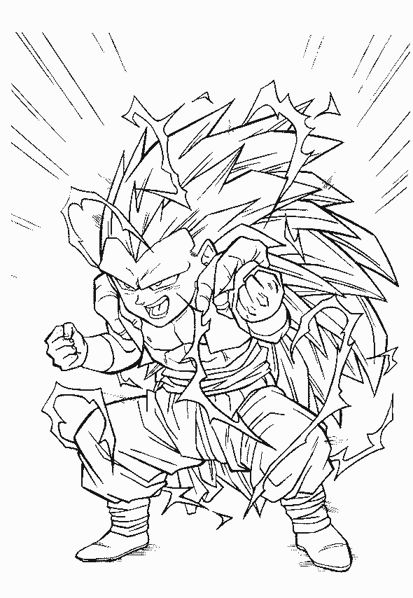 Goten super saiyan coloring pages download and print for free