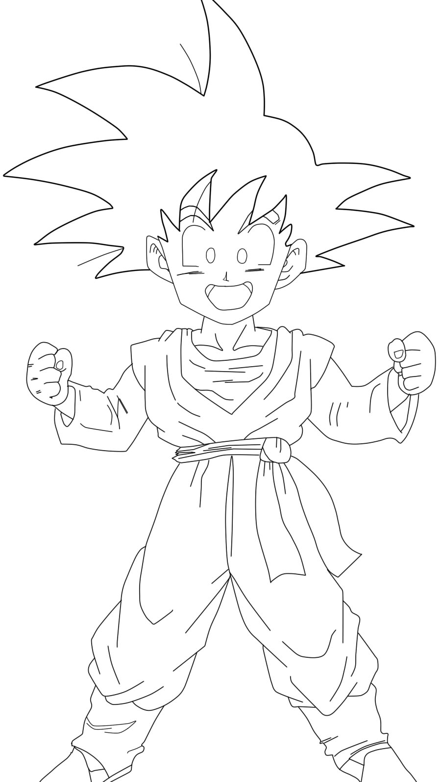 Goten lineart by barbicanboy on