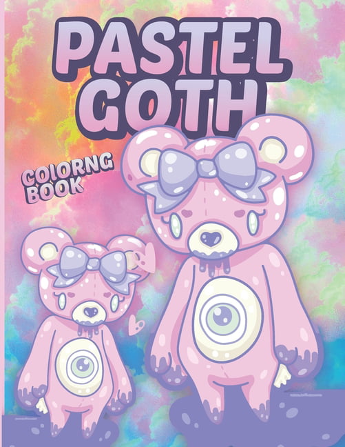 Pastel goth coloring book cute and creepy horror kawaii adorable spooky gothic coloring pages paperback