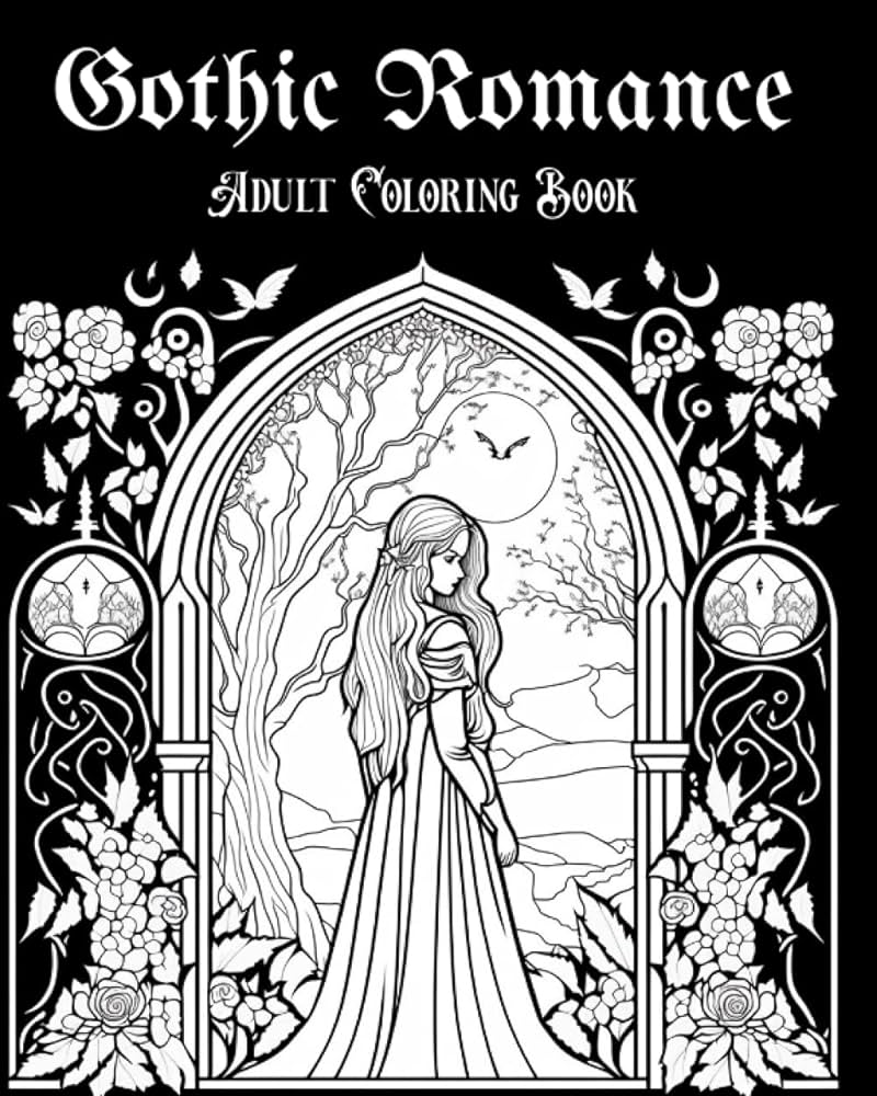 Gothic adult coloring book