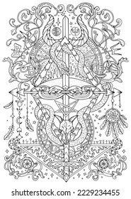 Gothic coloring pages stock photos and pictures