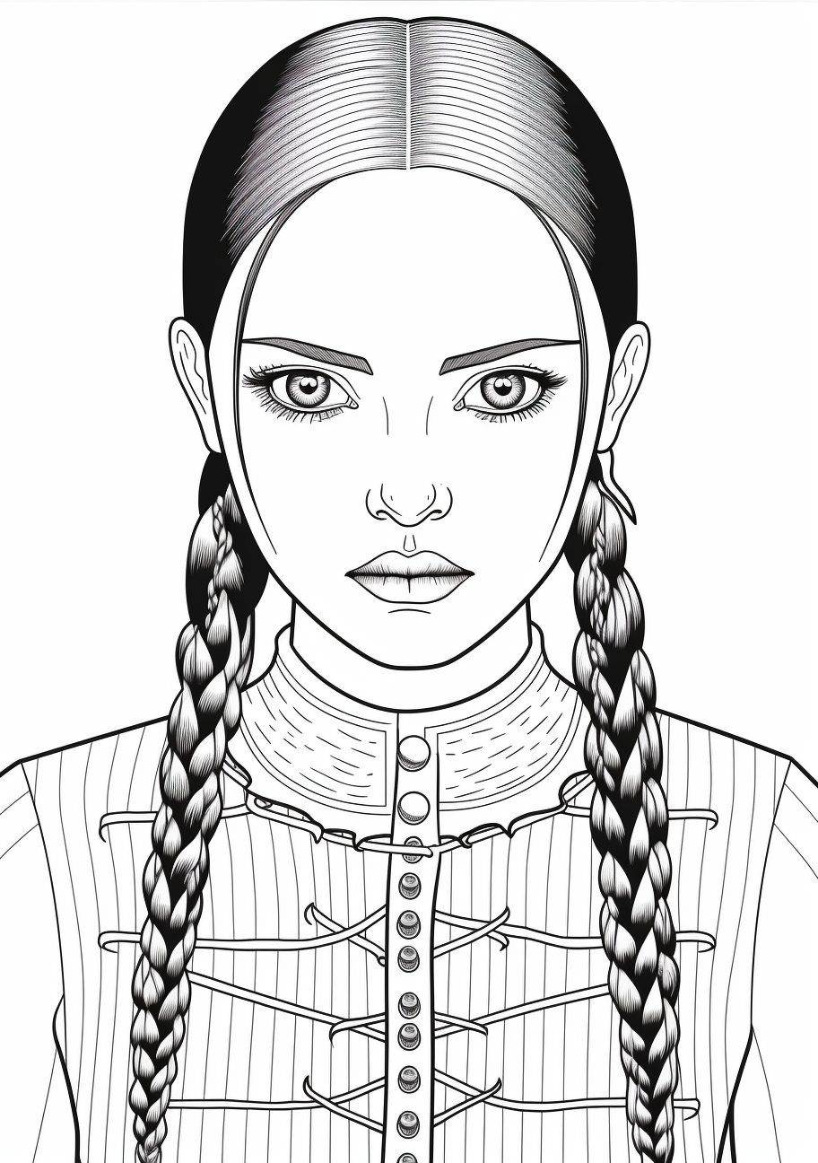 Hard wednesday addams coloring s