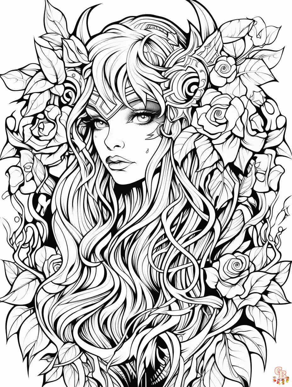 Printablegothic coloring pages free for kids and adults