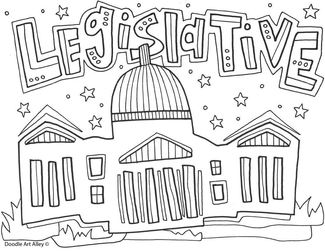 Branches of government coloring pages and printables