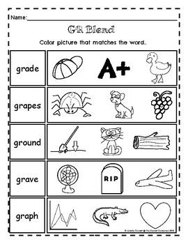 Gr blend worksheets by the connett connection tpt