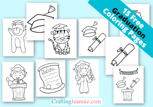 Graduation coloring pages