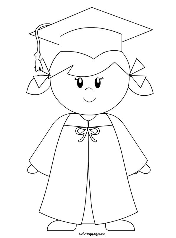 Celebrating kindergarten graduation with a coloring page