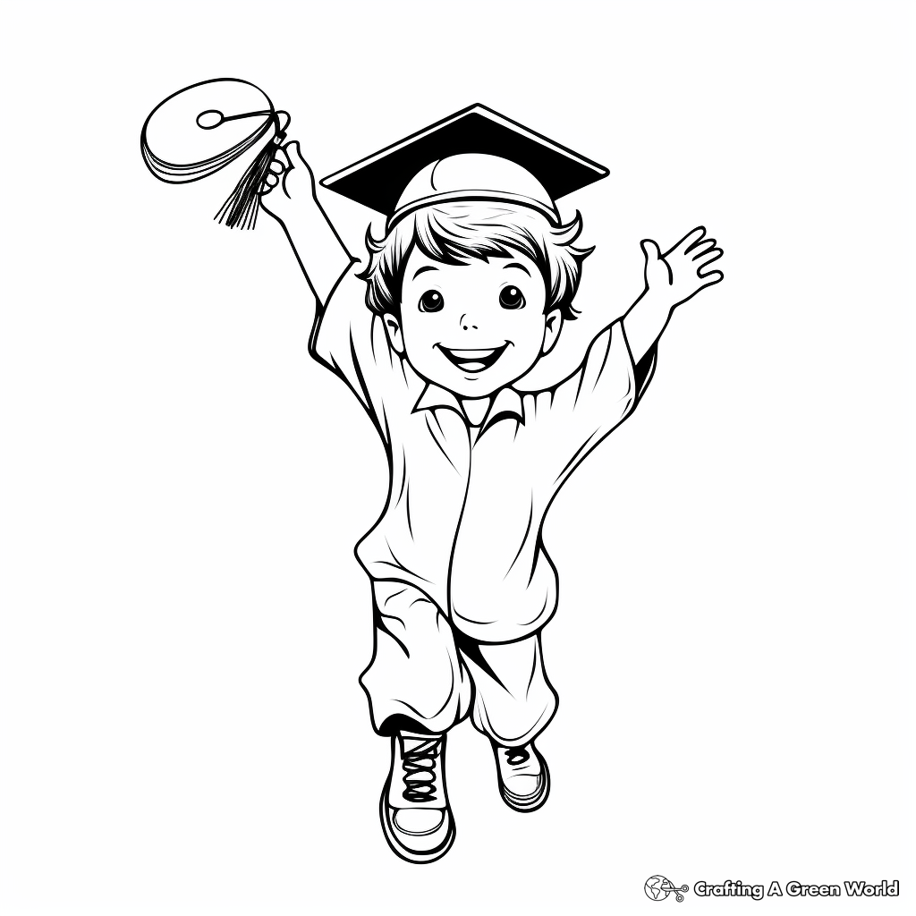 Graduation coloring pages